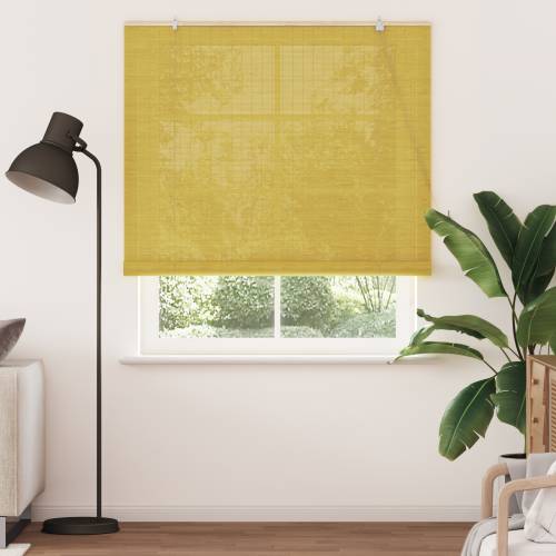 Zavjese i sjenila sa zavjesama Žuta 140 x 220 cm bambus Cijena