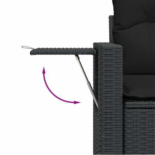 set od 10 komada vrtnih sofa s jastučićima crni poliratan akacija Cijena