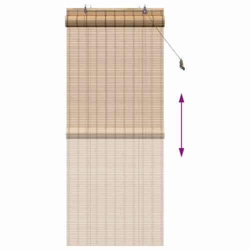 Zastore i sjenila Svijetlosmeđa 100 x 220 cm Bambus Cijena