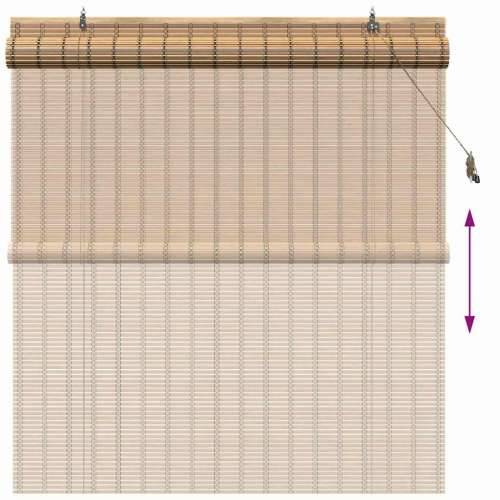 Zastore i sjenila Svijetlosmeđa 150 x 160 cm Bambus Cijena