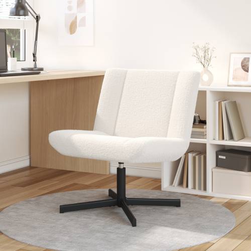 Naslonjač Krem Tkanina Srednji Ergonomski Naslonjač Kvadratni Cijena