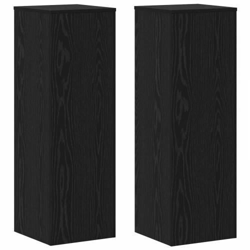 stalci za biljke 2 kom crni hrast 66x33x100 cm konstruirano drvo Cijena