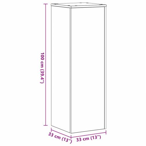 stalci za biljke 2 kom crni hrast 66x33x100 cm konstruirano drvo Cijena
