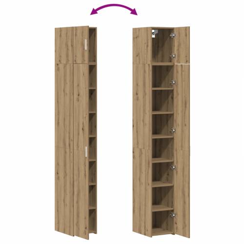 Tanki skladišni kabinet Artisan hrast 30x42.5x225 cm Konstruirano drvo Cijena