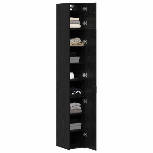 tanki spremnik crni hrast 30x42.5x225 cm konstruirano drvo Cijena