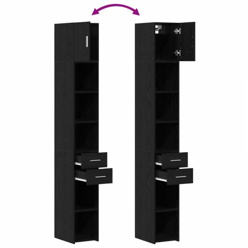 vitrina za pohranu Crni hrast 30x42.5x225 cm Iverica Cijena