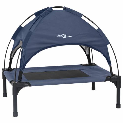 Povišeni krevet za pse Modra Čelik, Tkanina 76 x 62 x 70.5 cm Cijena