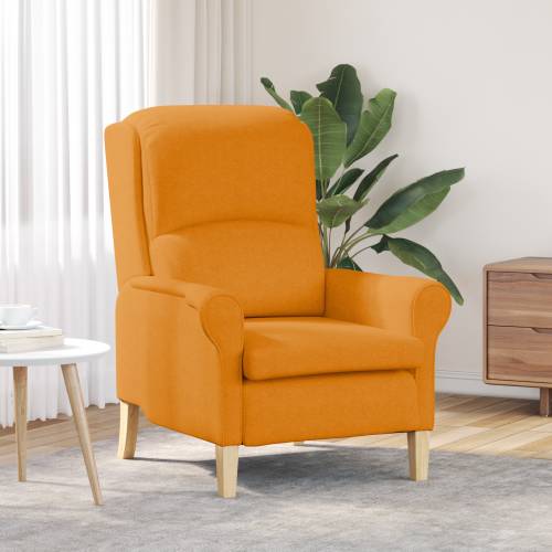 Moderna Fotelja Tamno Žuta Tkanina Velika Ergonomska Cijena
