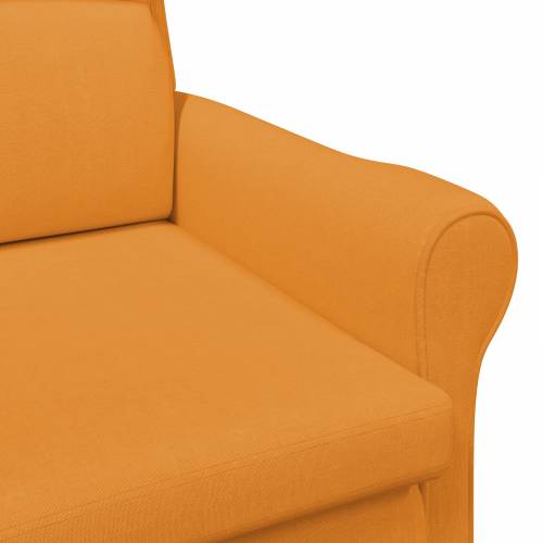 Moderna Fotelja Tamno Žuta Tkanina Velika Ergonomska Cijena