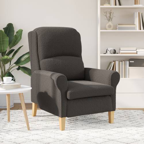 ergonomska fotelja Tamnosiva Tkaninska presvlaka s drvenim nogama Cijena