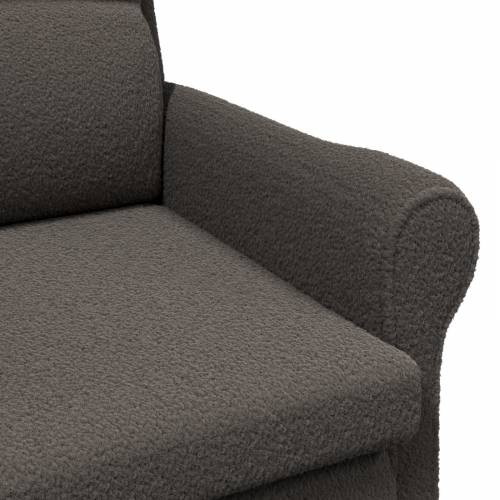 ergonomska fotelja Tamnosiva Tkaninska presvlaka s drvenim nogama Cijena