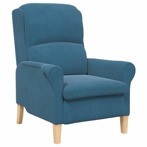Plava fotelja Plava Tkanina, Drvo Standard Ergonomska Cijena