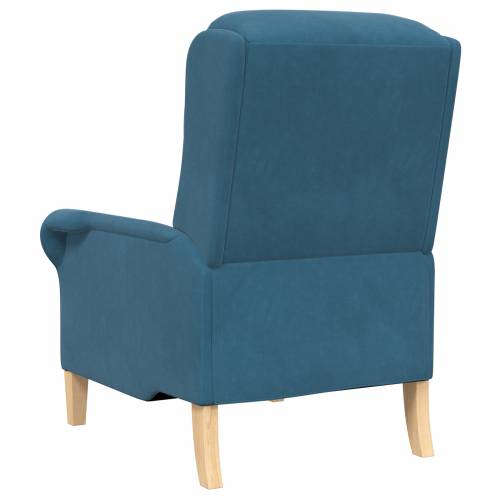 Plava fotelja Plava Tkanina, Drvo Standard Ergonomska Cijena