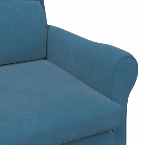 Plava fotelja Plava Tkanina, Drvo Standard Ergonomska Cijena