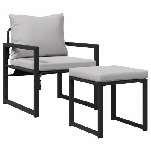 Sjedeća garnitura za vrt 4 pcs Crna 61 x 72.5 x 71 cm Čelik Cijena