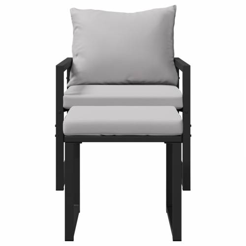 Sjedeća garnitura za vrt 4 pcs Crna 61 x 72.5 x 71 cm Čelik Cijena