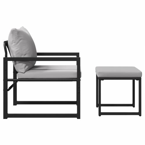 Sjedeća garnitura za vrt 4 pcs Crna 61 x 72.5 x 71 cm Čelik Cijena