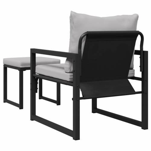 Sjedeća garnitura za vrt 4 pcs Crna 61 x 72.5 x 71 cm Čelik Cijena