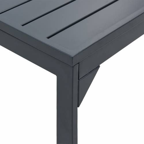 Stol za vrt Tamno siva Aluminij Velik Proširive ploče stola Cijena