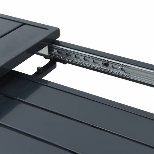 Stol za vrt Tamno siva Aluminij Velik Proširive ploče stola Cijena