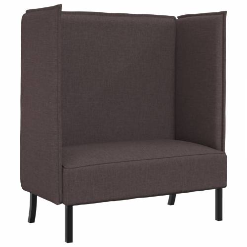 Kauč s visokim naslonom tamno smeđi 109x56x121 cm Tkanina Cijena