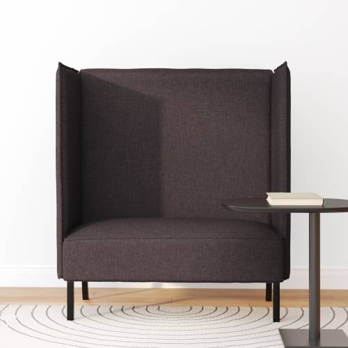 Kauč s visokim naslonom tamno smeđi 109x56x121 cm Tkanina Cijena