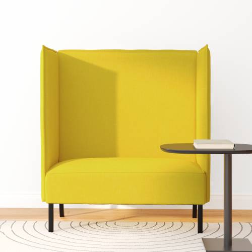 sofa s visokim naslonima Svijetlo žuta 109x56x121 cm Tkanina Cijena