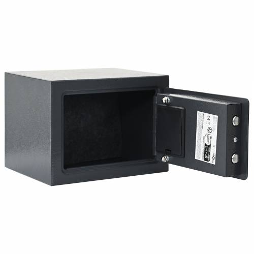 Elektronički digitalni sef tamno sivi 23x17x17 cm čelik Cijena