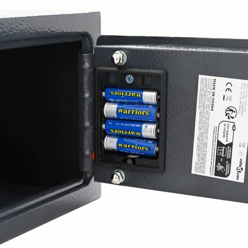 Elektronički digitalni sef tamno sivi 23x17x17 cm čelik Cijena