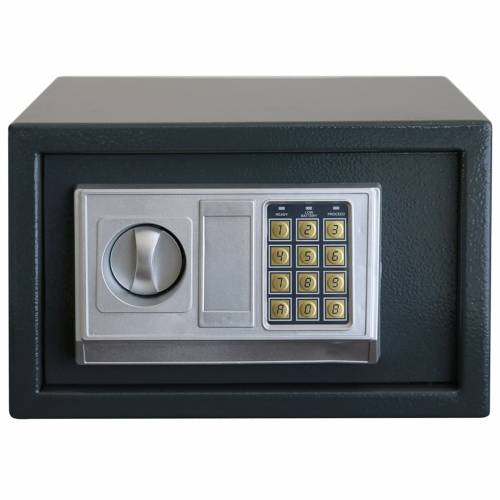 Elektronički digitalni sef tamno siva 31x20x20 cm čelik Cijena