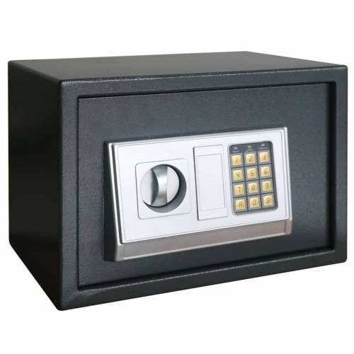 elektronički digitalni sef s policom tamno sive boje 35x25x25 cm čelik Cijena