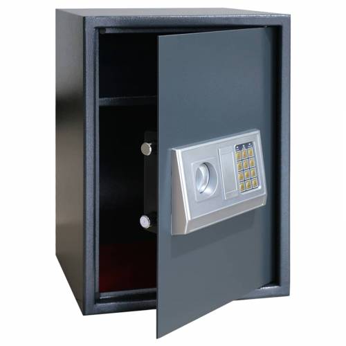 elektronički digitalni sef s policom tamno siva 35x31x50 cm čelik Cijena