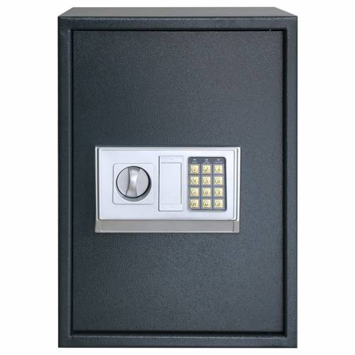 elektronički digitalni sef s policom tamno siva 35x31x50 cm čelik Cijena