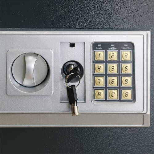 elektronički digitalni sef s policom tamno siva 35x31x50 cm čelik Cijena