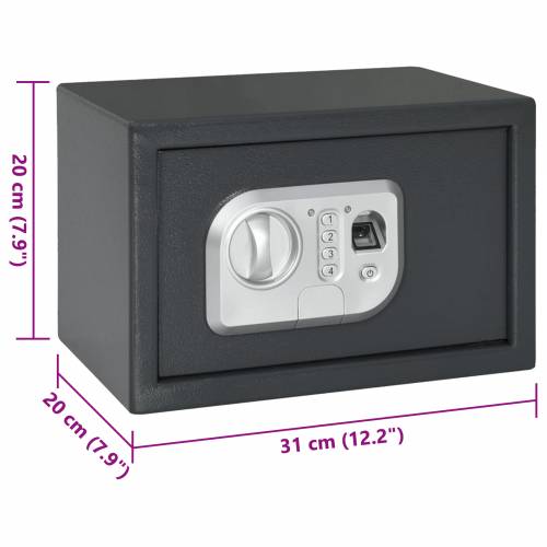 Elektronski digitalni sef s otiskom prsta 20x31x20 cm Čelik Cijena