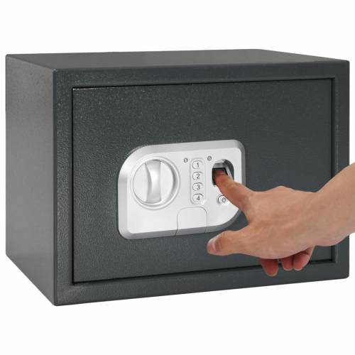 Elektronski Digitalni Sef s Otiskom Prsta 25x35x25 cm Čelik Cijena