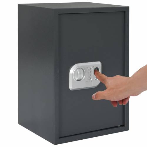 elektronički digitalni sef s bravom na otisak prsta 31x35x50 cm čelik Cijena