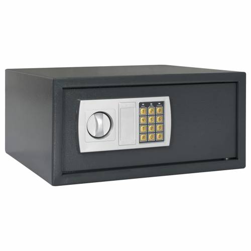 Elektronički Digitalni Sef Tamno Sivi 42x37x20 cm Čelik Cijena