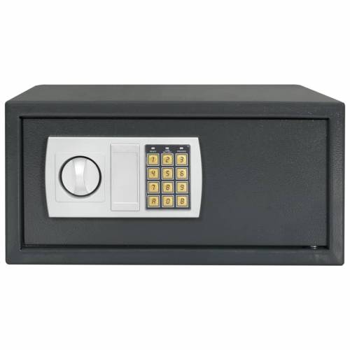 Elektronički Digitalni Sef Tamno Sivi 42x37x20 cm Čelik Cijena