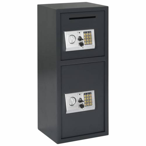 Elektronički digitalni sef tamno siva 35x31x80 cm Čelik Cijena