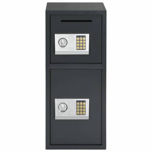 Elektronički digitalni sef tamno siva 35x31x80 cm Čelik Cijena