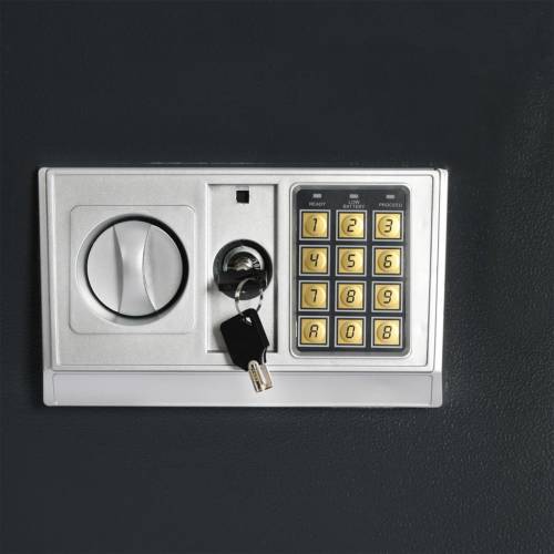Elektronički digitalni sef tamno siva 35x31x80 cm Čelik Cijena