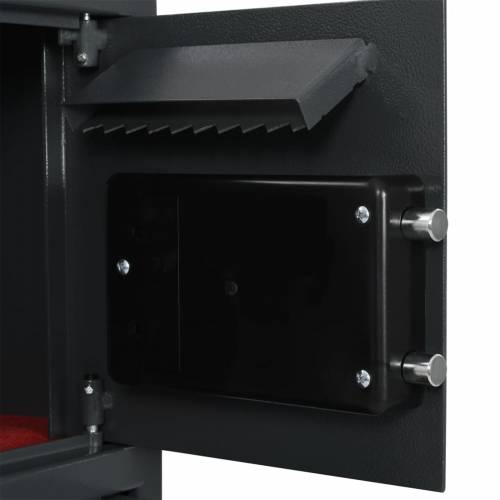 Elektronički digitalni sef tamno siva 35x31x80 cm Čelik Cijena