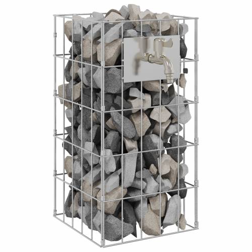 Gabionski stup s vodovodom 50x25x25 cm 304 nehrđajući čelik Cijena
