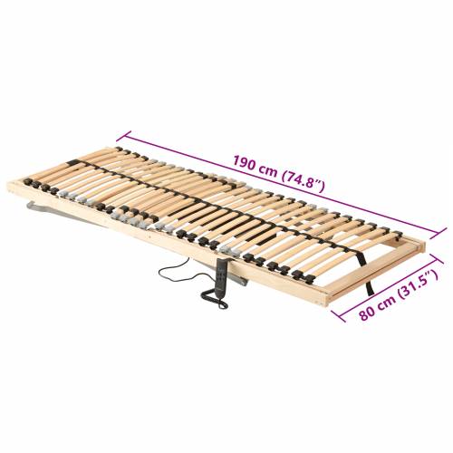 Električni krevet s letvicama, 26 letvica, 7 zona, 80 x 190 cm Cijena