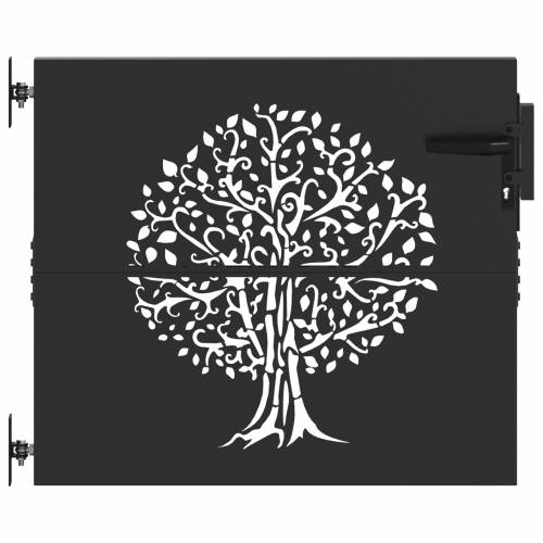 Dvorišna vrata - Vrtna vrata Crna 100 x 100 cm Čelik s praškastim premazom Cijena