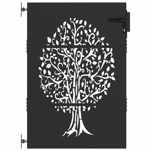 Dvorišna vrata - Vrtna vrata Crna 100 x 125 cm Čelik s praškastim premazom Cijena