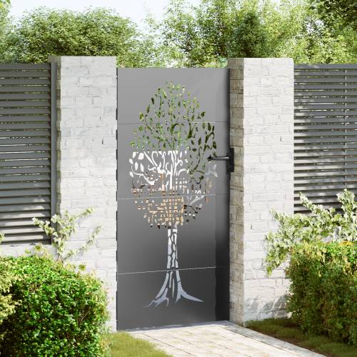 Dvorišna vrata - Vrtna vrata Crna 100 x 175 cm Čelik s praškastim premazom Cijena