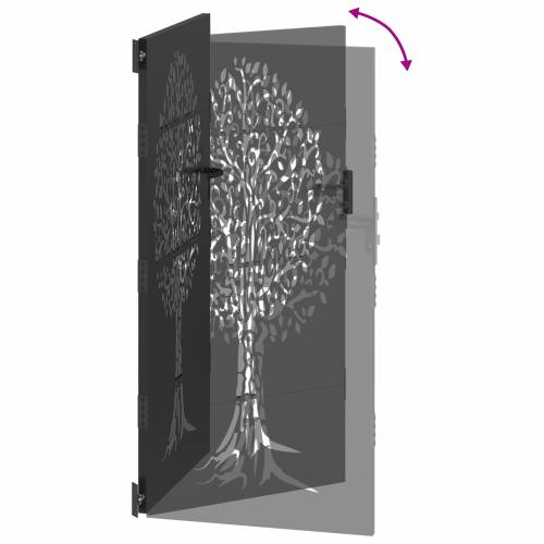 Dvorišna vrata - Vrtna vrata Crna 100 x 175 cm Čelik s praškastim premazom Cijena