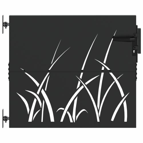 Dvorišna vrata - Vrtna vrata Crna 105 x 100 cm Čelik s praškastim premazom Cijena